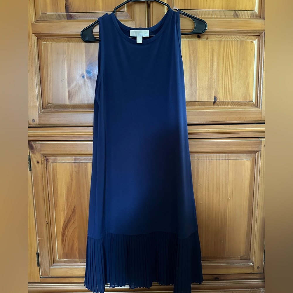 Michael Kors Navy Dress With Ruffle Detail (Never Worn)
